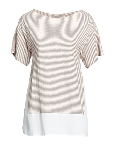 Caractere Caractère Woman T-shirt Ivory Size M Cotton, Viscose, Acetate, Silk In White