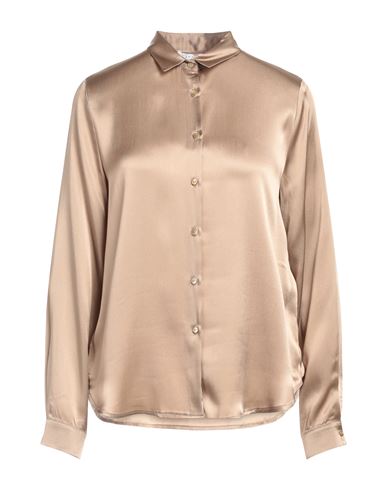 Caractere Caractère Woman Shirt Khaki Size 10 Acetate, Silk In Beige