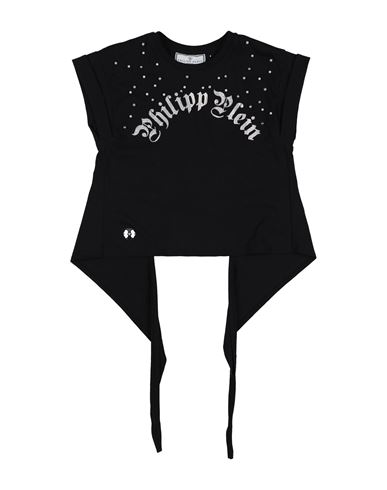 Philipp Plein Babies'  Toddler Girl T-shirt Black Size 4 Cotton