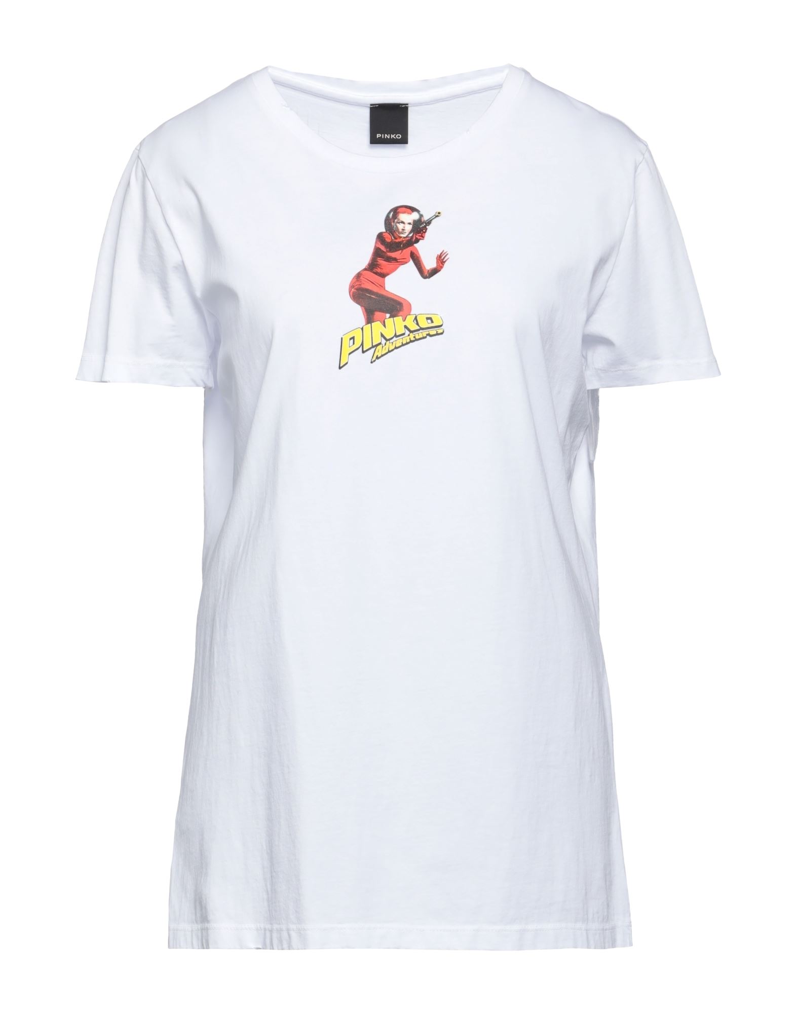 Shop Pinko Woman T-shirt White Size 6 Cotton