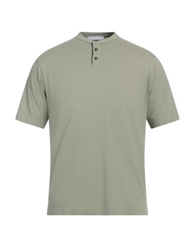 Alpha Studio Man T-shirt Sage Green Size 48 Cotton, Elastane