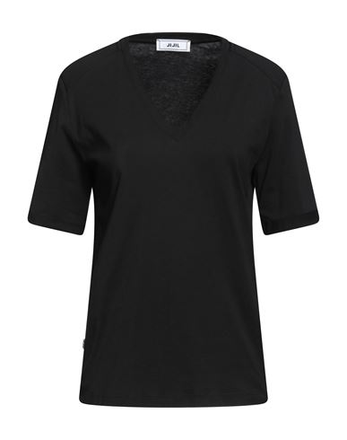 Jijil Woman T-shirt Black Size 4 Cotton