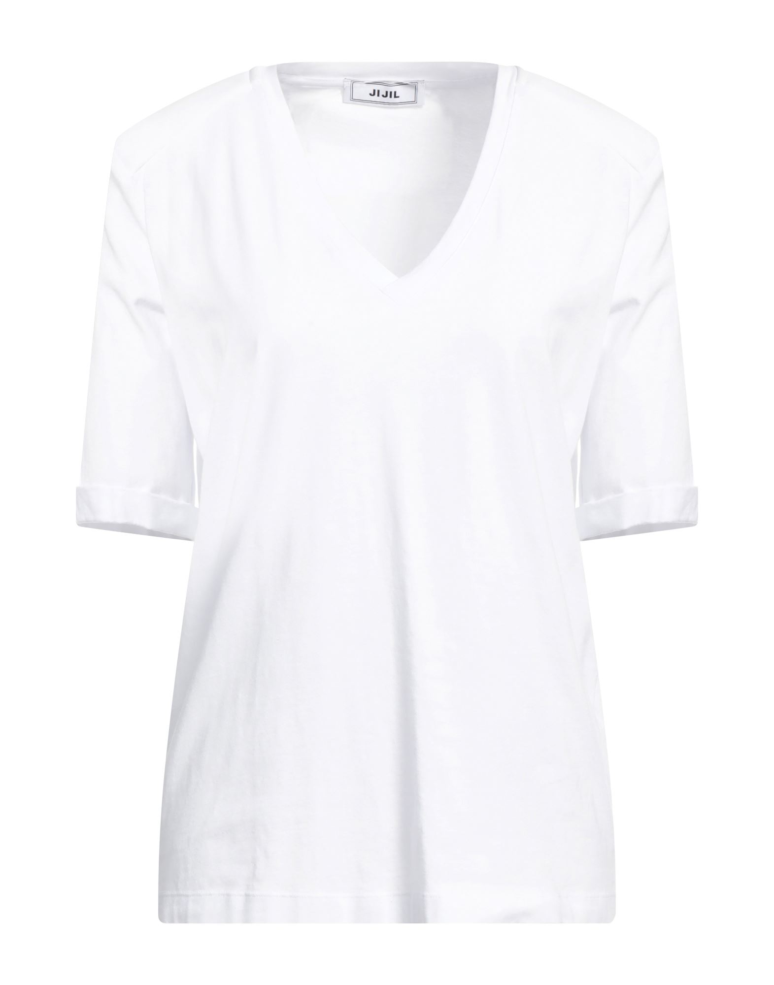 Shop Jijil Woman T-shirt White Size 4 Cotton
