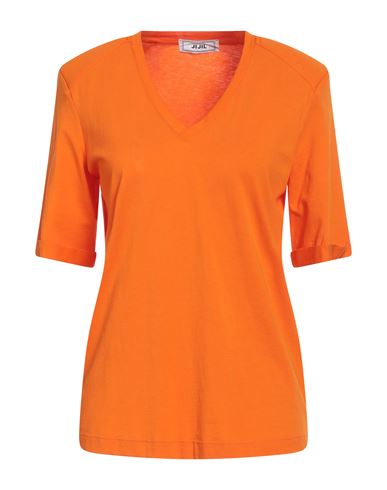 Jijil Woman T-shirt Orange Size 4 Cotton