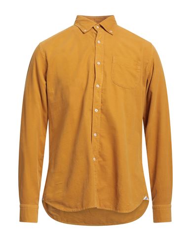 Alea Man Shirt Ocher Size 16 Cotton In Gold