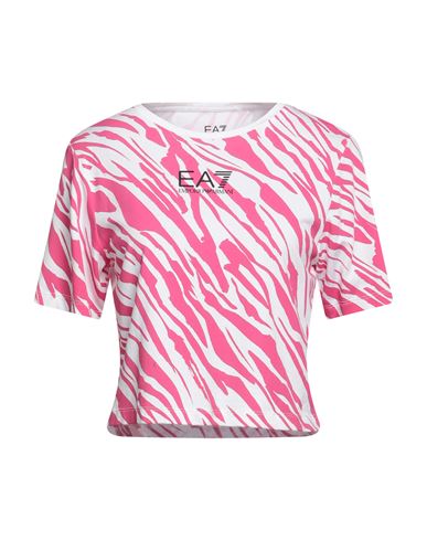 Ea7 Woman T-shirt Pink Size Xl Cotton, Modal, Elastane