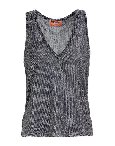 Missoni Woman Top Black Size 8 Viscose, Polyester, Polyamide In Gray