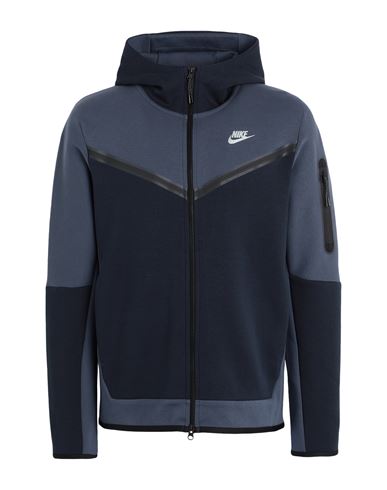enz Optimisme snap Nike Sportswear Tech Fleece Men's Full-zip Hoodie Man Sweatshirt Midnight  Blue Size Xl Cotton, In Thunder Blue/metallic Cool Grey | ModeSens