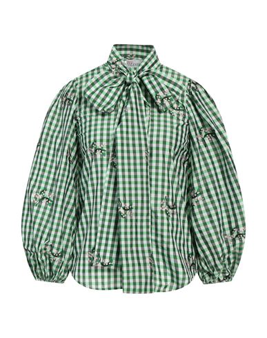 Red Valentino Woman Shirt Green Size 2 Cotton