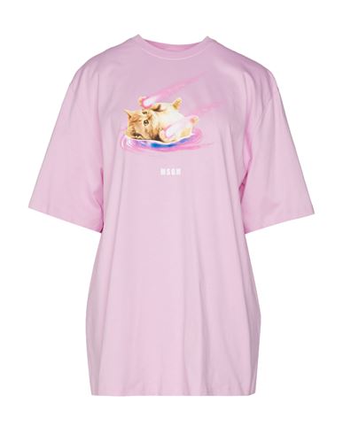 Msgm Woman T-shirt Pink Size L Cotton