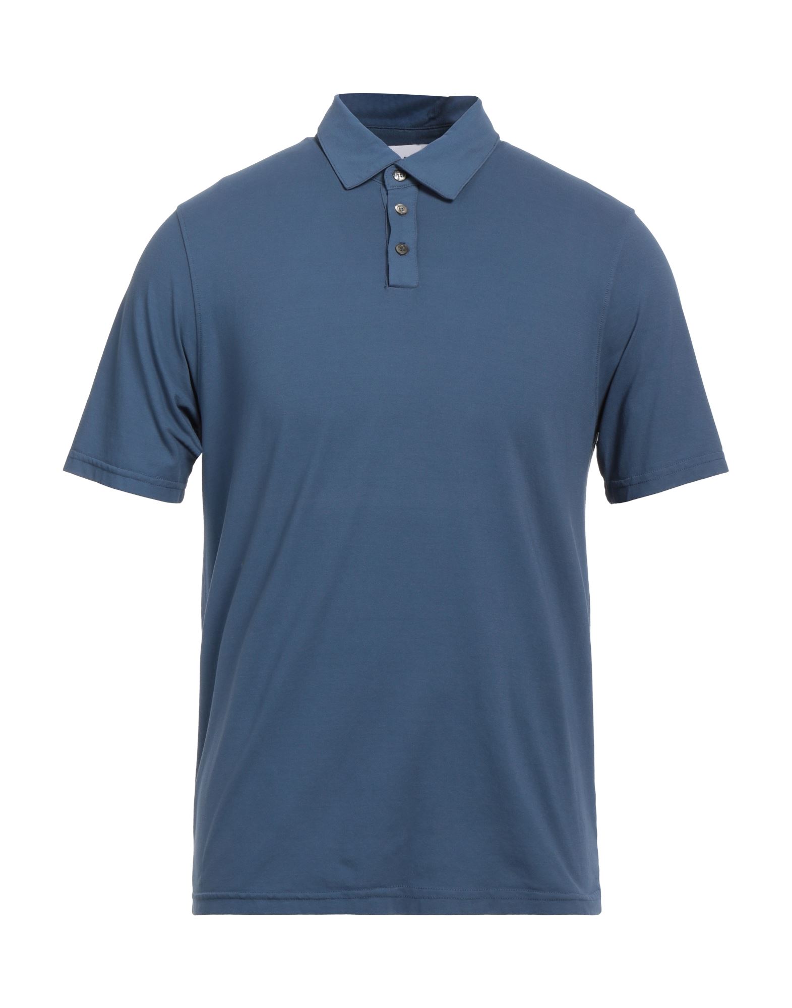 ALPHA STUDIO ALPHA STUDIO MAN POLO SHIRT SLATE BLUE SIZE 44 COTTON, ELASTANE