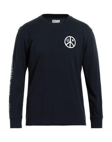 Universal Works Man T-shirt Midnight Blue Size Xl Organic Cotton