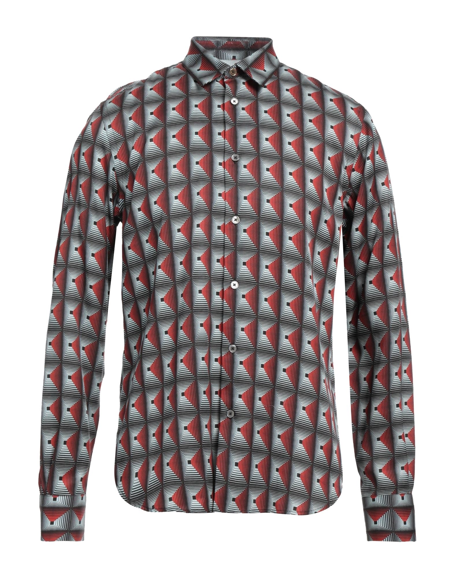Paul Smith 長袖シャツ 薔薇柄 ポールスミス ホワイト レッド 赤 S Paul Smith - Paul Smith 長袖シャツ S 薔薇柄 ポールスミス