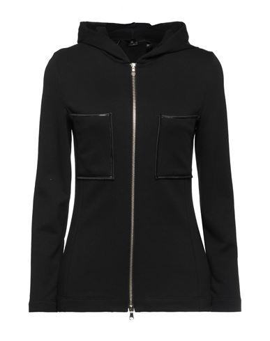 Carla G. Woman Sweatshirt Black Size 10 Cotton, Polyester, Elastane