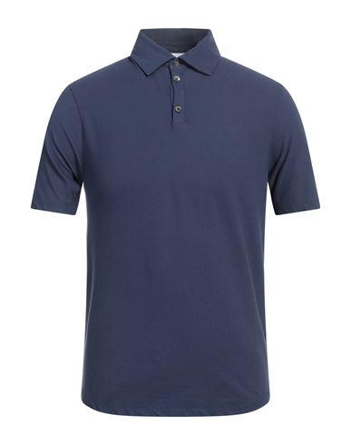 Alpha Studio Man Polo Shirt Navy Blue Size 36 Cotton, Elastane