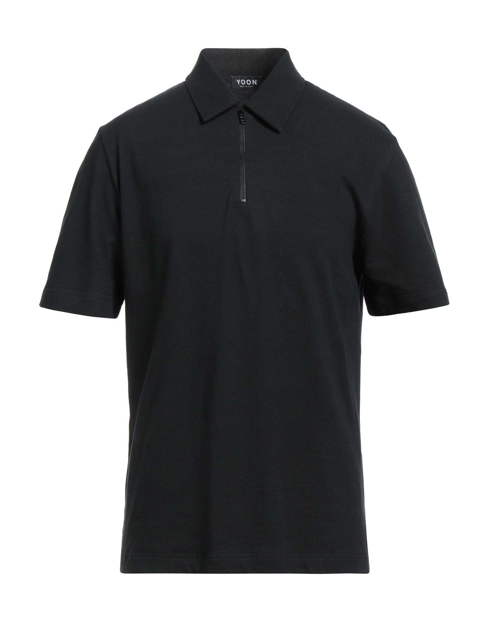 Shop Yoon Man Polo Shirt Black Size 36 Cotton