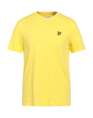 Shop Lyle & Scott Man T-shirt Yellow Size S Cotton