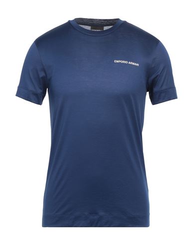 Emporio Armani Man T-shirt Blue Size Xs Lyocell, Cotton