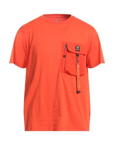 Parajumpers Man T-shirt Orange Size Xl Cotton, Polyamide