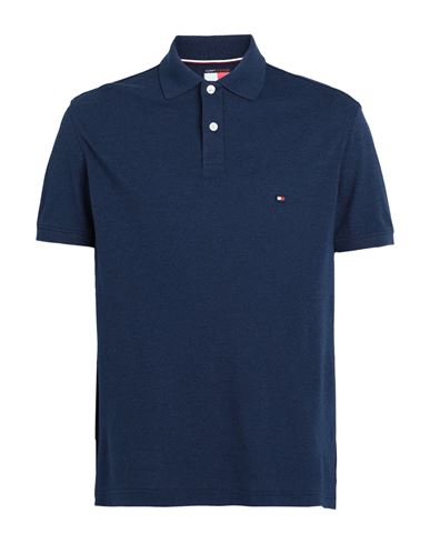 Tommy Hilfiger Man Polo Shirt Navy Blue Size S Cotton, Viscose