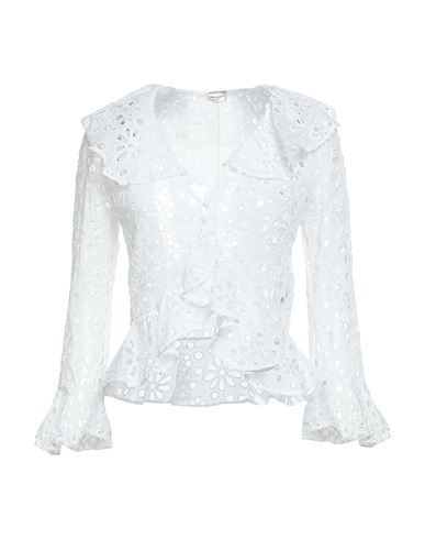 Saint Laurent Woman Shirt White Size 6 Polyester, Cotton