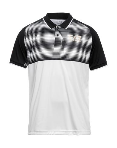 Ea7 Man Polo Shirt Black Size 3xl Polyester