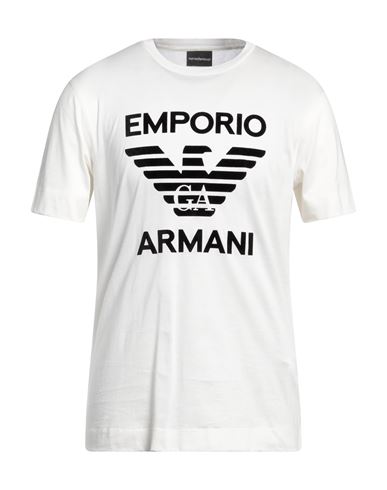 Emporio Armani Man T-shirt White Size Xxl Cotton
