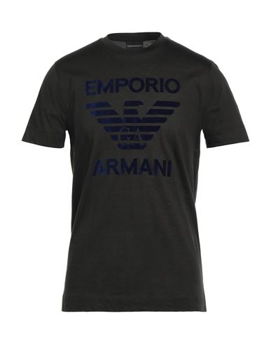 Emporio Armani Man T-shirt Dark Green Size L Cotton