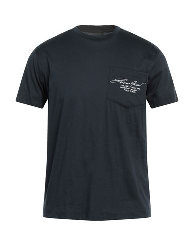 Emporio Armani Man T-shirt Navy Blue Size Xxl Cotton