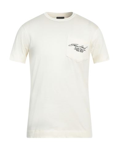 Emporio Armani Man T-shirt Ivory Size Xxl Cotton In White
