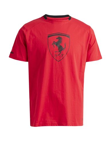 Scuderia Ferrari Man T-shirt Red Size L Cotton In Red