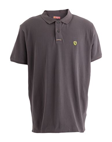 Scuderia Ferrari Man Polo Shirt Dove Grey Size Xxl Cotton