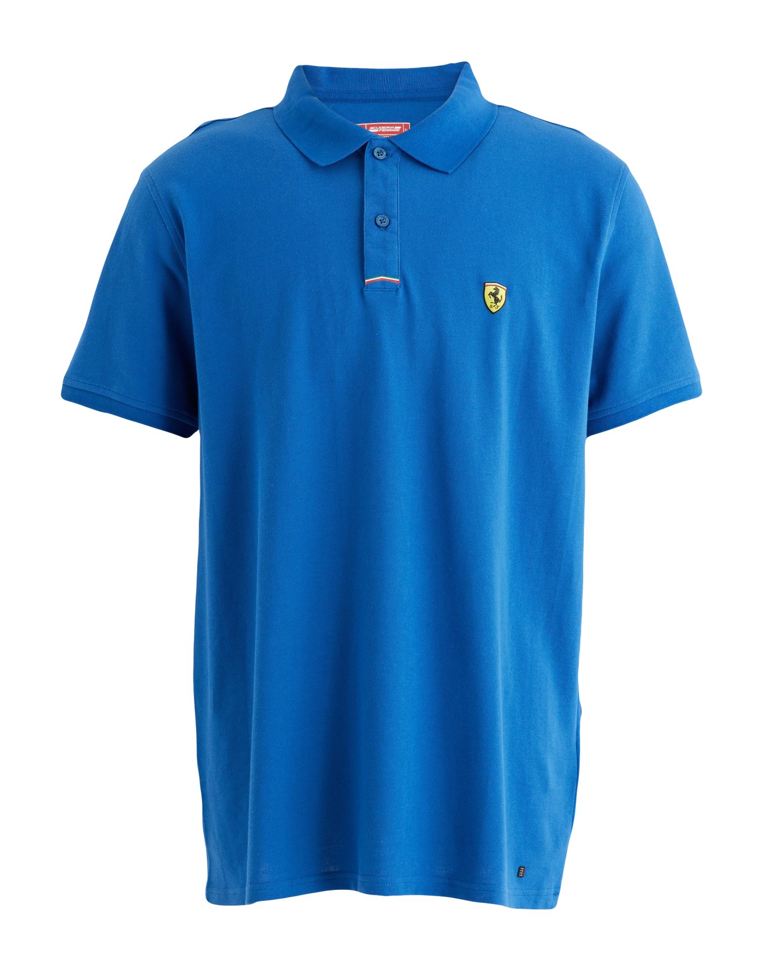 Scuderia Ferrari Polo Shirts In Blue