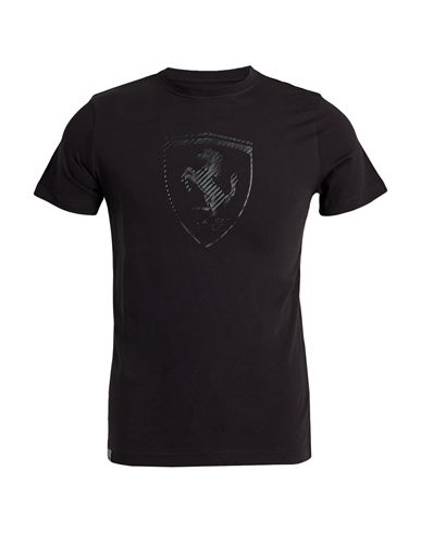 Scuderia Ferrari Man T-shirt Black Size S Cotton