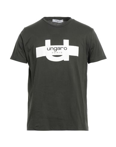 Ungaro Man T-shirt Military Green Size S Cotton