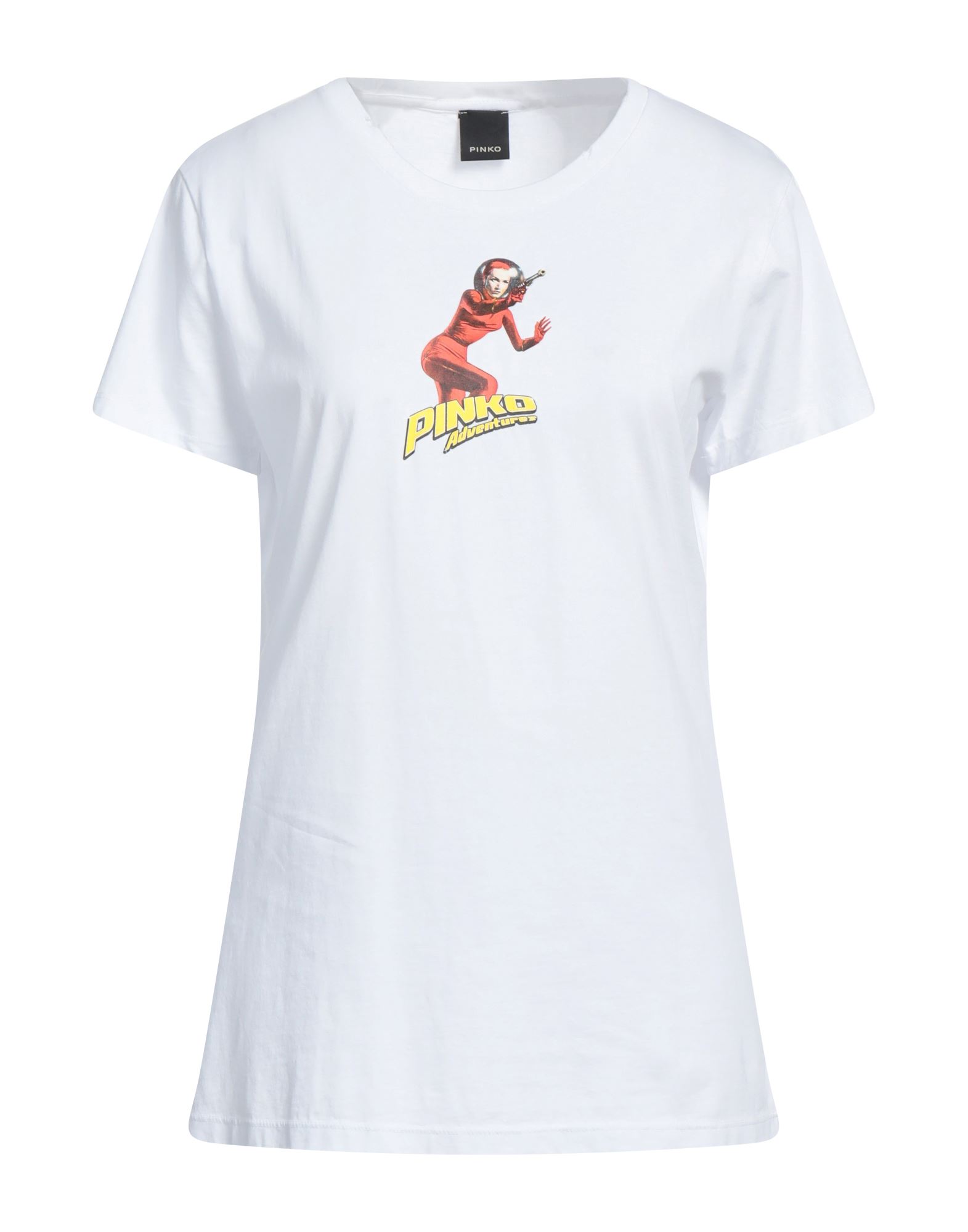 Shop Pinko Woman T-shirt White Size M Cotton