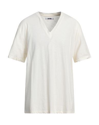 Mauro Grifoni Grifoni Man T-shirt Cream Size L Cotton, Linen In White