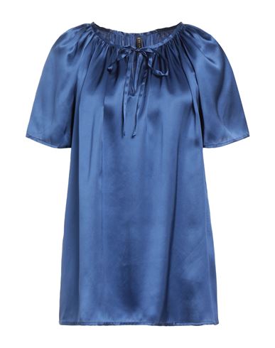 Manila Grace Woman Blouse Midnight Blue Size 10 Silk