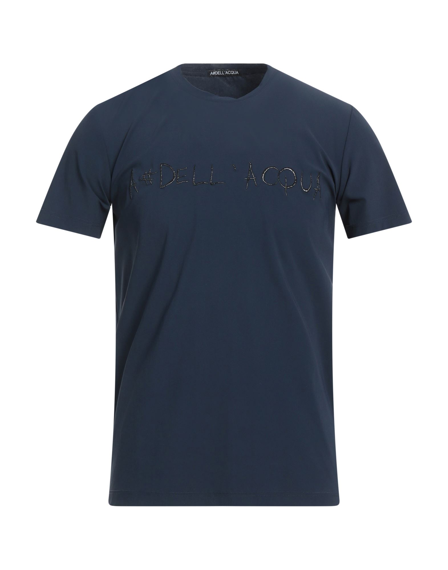 Alessandro Dell'acqua Man T-shirt Midnight Blue Size S Nylon, Elastane