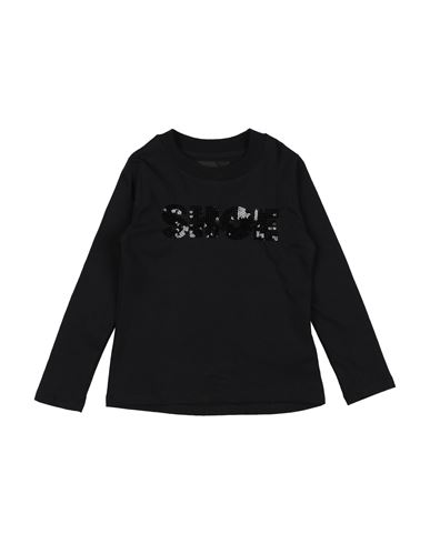 Shoe® Babies' Shoe Toddler Girl T-shirt Black Size 4 Cotton, Polyester