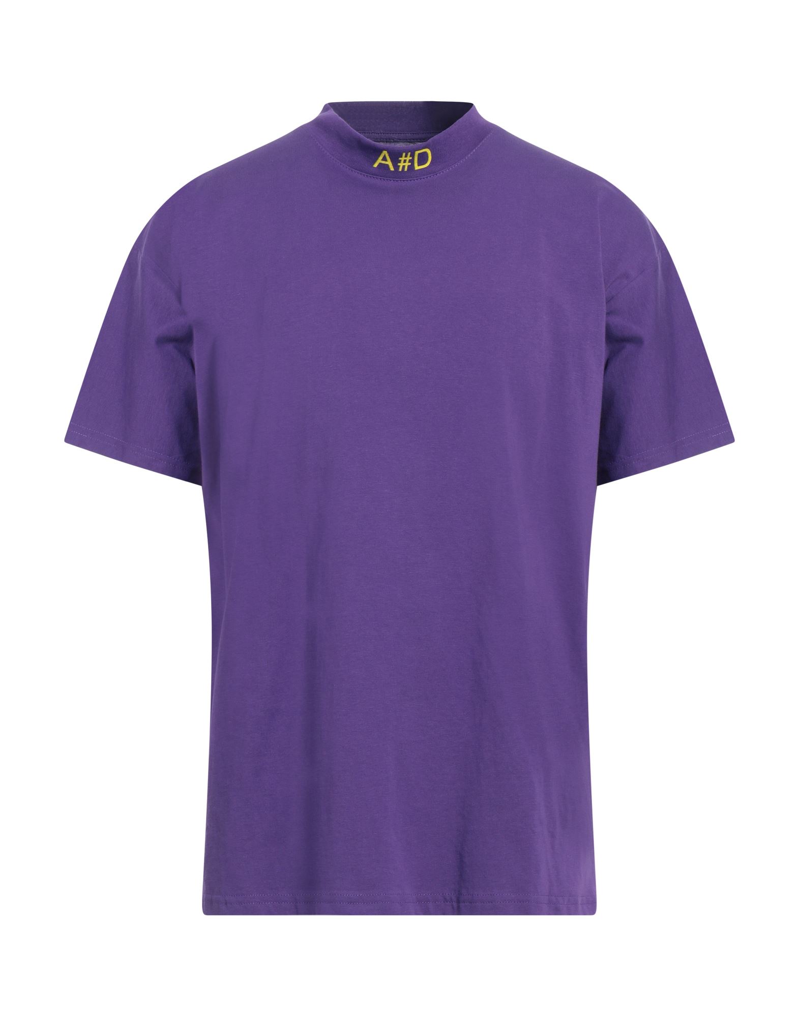 Alessandro Dell'acqua Man T-shirt Purple Size 3xl Cotton
