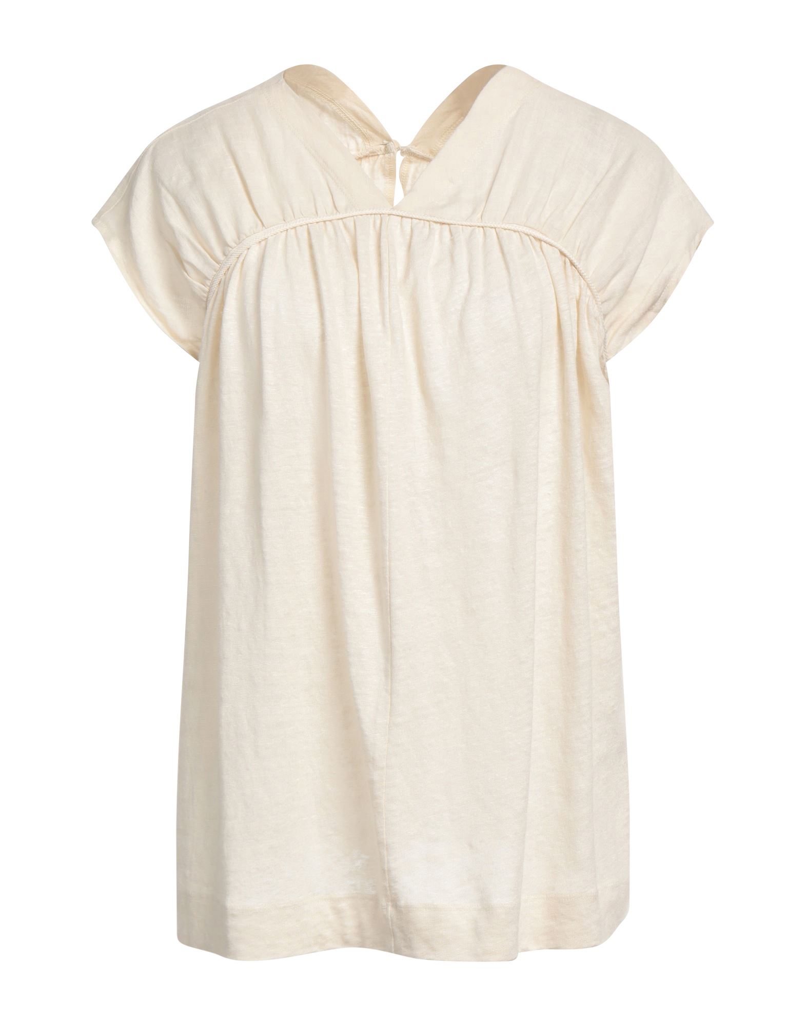 Shop Alpha Studio Woman Top Ivory Size 4 Linen In White