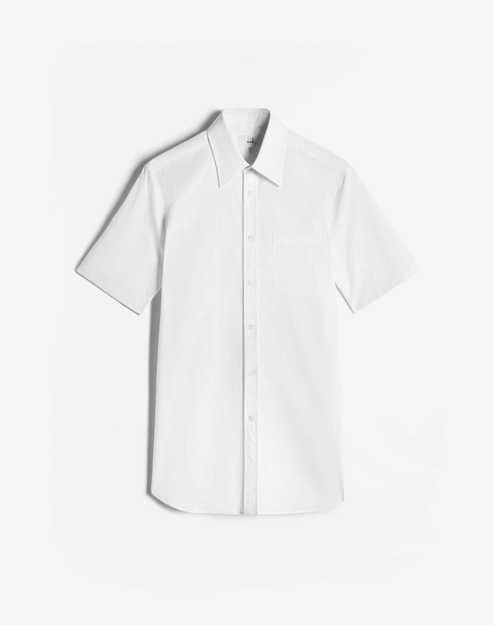 Dunhill Rollagas Micro Check Short Sleeve Shirt In Blue