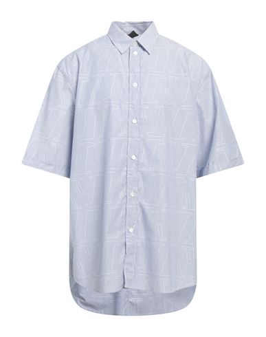 Emporio Armani Man Shirt White Size 16 Cotton In Blue