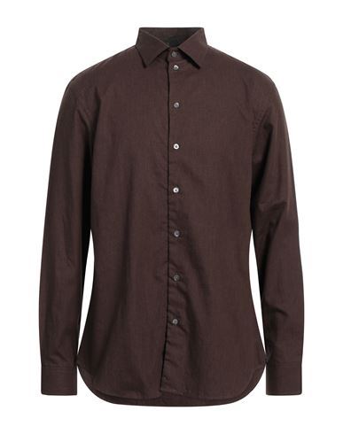 Emporio Armani Man Shirt Brown Size Xxxl Cotton