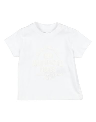 Guess Babies'  Newborn Girl T-shirt White Size 3 Cotton