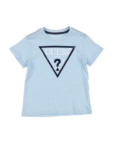 Guess Babies'  Toddler Girl T-shirt Sky Blue Size 3 Cotton