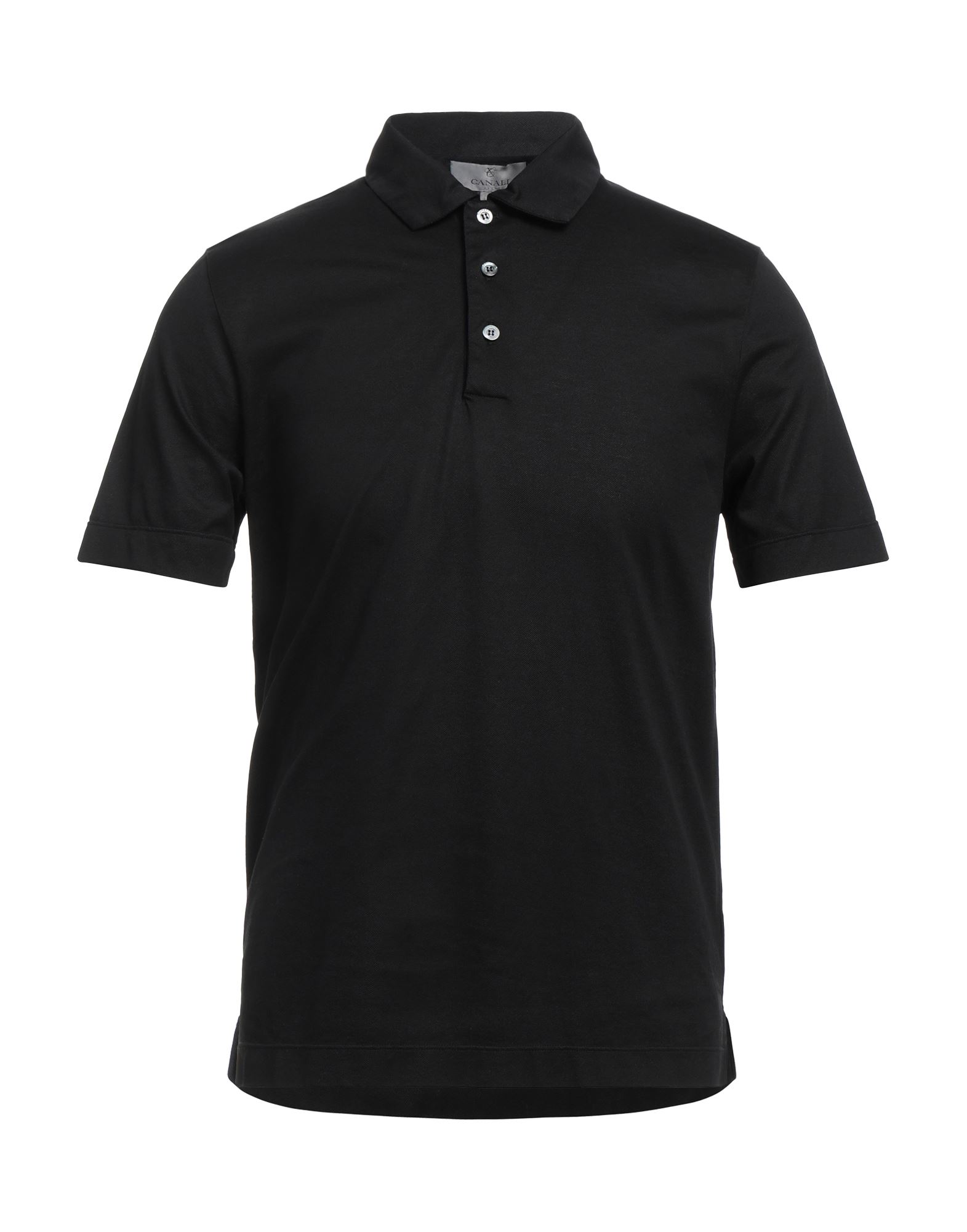 Canali Polo Shirts In Black