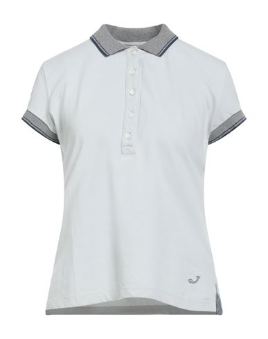 Jacob Cohёn Woman Polo Shirt Light Grey Size L Cotton, Elastane In Gray