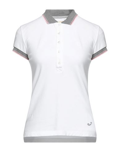 Jacob Cohёn Woman Polo Shirt White Size Xl Cotton, Elastane